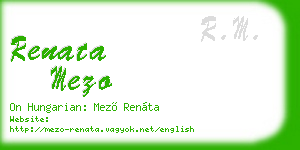 renata mezo business card